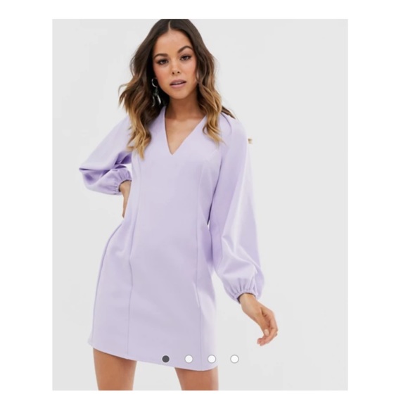 ASOS DESIGN cape sleeve open back mini dress - Picture 1 of 4